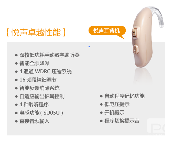 X欧仕达悦声助听器 BTE OE系列性能特点